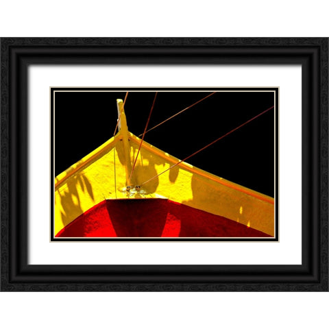 Boat - V Black Ornate Wood Framed Art Print with Double Matting by Wood, Carlos