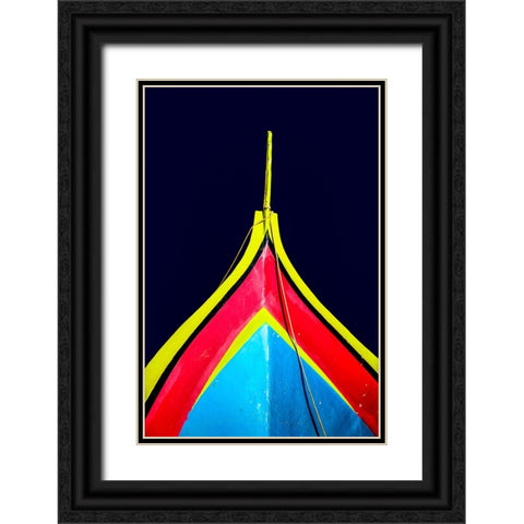 Boat - Xlviii Black Ornate Wood Framed Art Print with Double Matting by Wood, Carlos