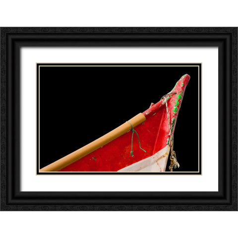 Boat - L Black Ornate Wood Framed Art Print with Double Matting by Wood, Carlos