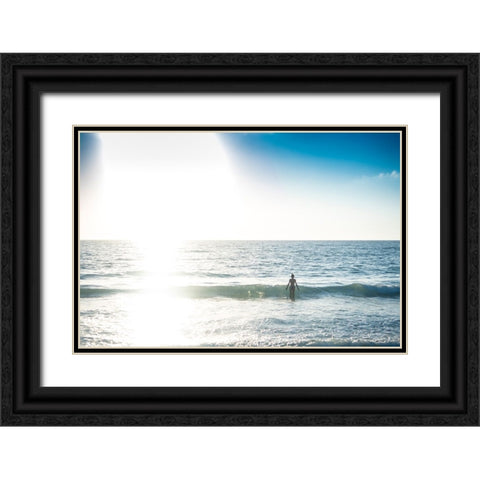 Seaglare Black Ornate Wood Framed Art Print with Double Matting by Belotti, Nicola