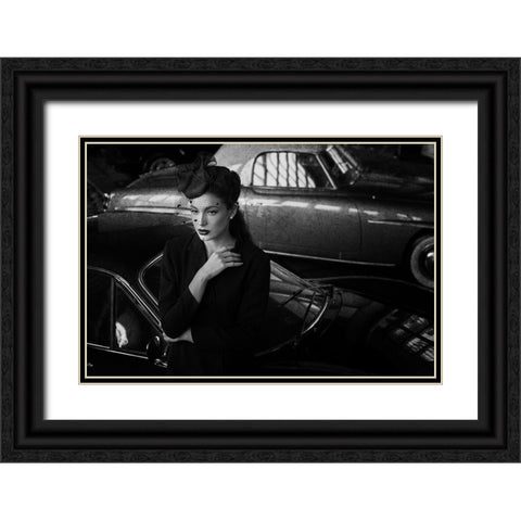 Untitled Black Ornate Wood Framed Art Print with Double Matting by Skip, Anthony