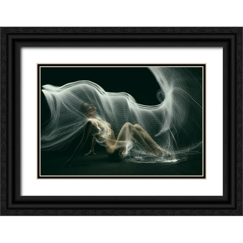 Rem_0090 Black Ornate Wood Framed Art Print with Double Matting by Apshenieks, Andris