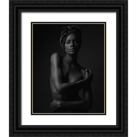 Ebano Black Ornate Wood Framed Art Print with Double Matting by Diaz, Anderson