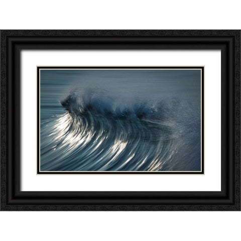 Wind Wave Black Ornate Wood Framed Art Print with Double Matting by Yamashita, Takafumi