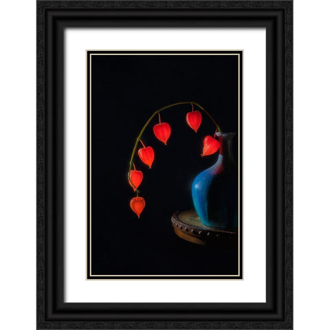 Chinese Lantern Black Ornate Wood Framed Art Print with Double Matting by Jacobs, Lydia