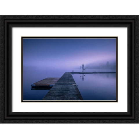 Early Morning In October Black Ornate Wood Framed Art Print with Double Matting by Pettersson, Benny