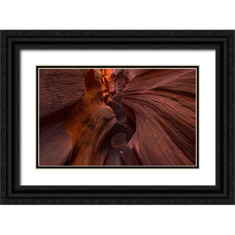 Slot Canyon Black Ornate Wood Framed Art Print with Double Matting by S. Chia, James
