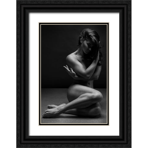 Bodyscape Black Ornate Wood Framed Art Print with Double Matting by Belovodchenko, Anton