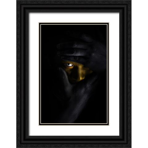 The Silence Black Ornate Wood Framed Art Print with Double Matting by Petrocca, Domenico