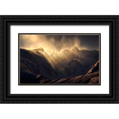 Polterzeitgeist Black Ornate Wood Framed Art Print with Double Matting by Dyar, Ryan