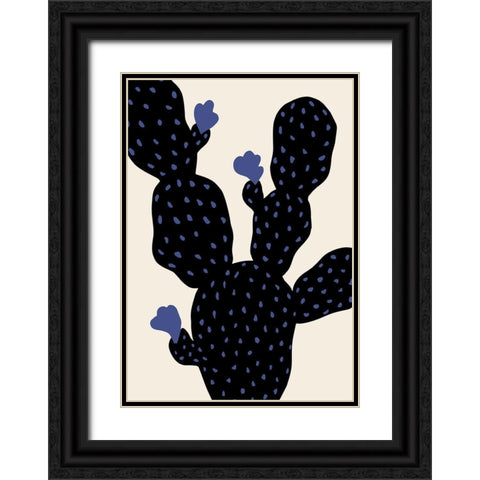 Prickly Pear Cactus Black Ornate Wood Framed Art Print with Double Matting by 1x Studio