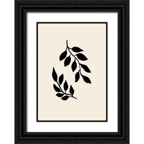 Black Twigs Black Ornate Wood Framed Art Print with Double Matting by 1x Studio