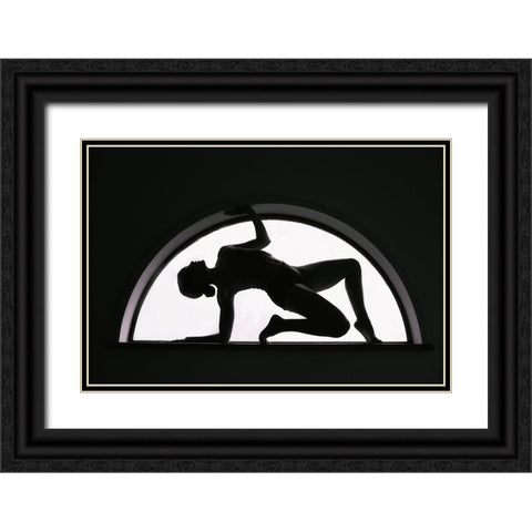 Window Black Ornate Wood Framed Art Print with Double Matting by Wan, Anna