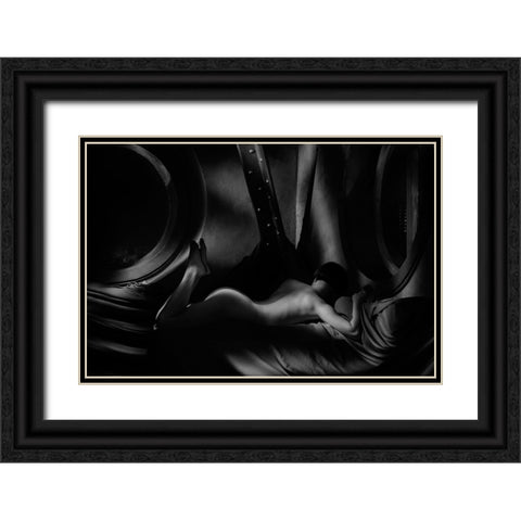 Rem_6523 Black Ornate Wood Framed Art Print with Double Matting by Apshenieks, Andris