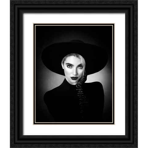 Tangled Up In Black Black Ornate Wood Framed Art Print with Double Matting by Punyet Miro, Carles