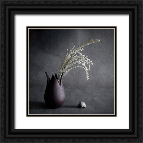 The Corn Tassel Black Ornate Wood Framed Art Print with Double Matting by Kiral, Cicek