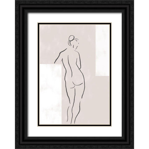 Woman in Studio Black Ornate Wood Framed Art Print with Double Matting by 1x Studio II