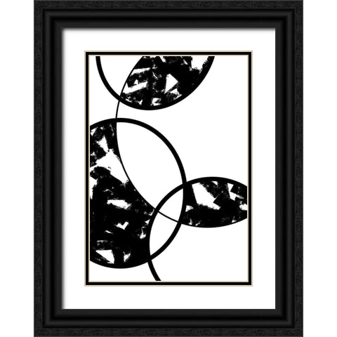 Bubbles Black Ornate Wood Framed Art Print with Double Matting by 1x Studio II