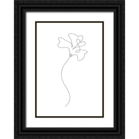 Flower Black Ornate Wood Framed Art Print with Double Matting by 1x Studio II