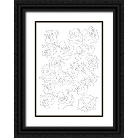 A Million Roses Black Ornate Wood Framed Art Print with Double Matting by 1x Studio II