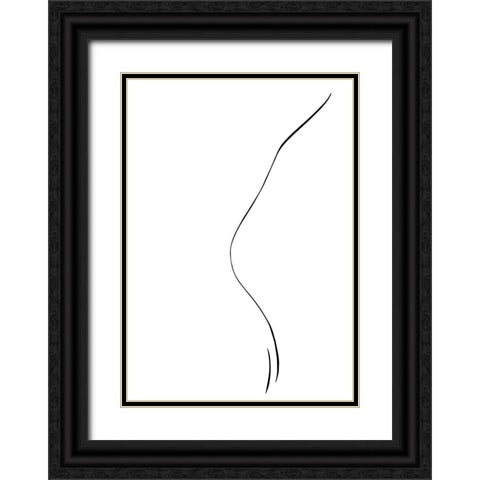 Back Line Black Ornate Wood Framed Art Print with Double Matting by 1x Studio II