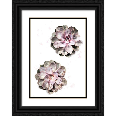 Succulent 02 Black Ornate Wood Framed Art Print with Double Matting by 1x Studio II