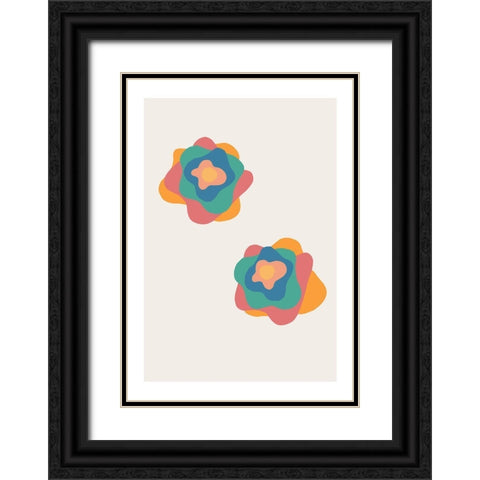 Flowers Black Ornate Wood Framed Art Print with Double Matting by 1x Studio II