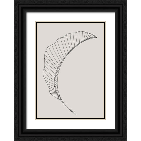 Banana Leaf Canvas Black Ornate Wood Framed Art Print with Double Matting by 1x Studio II