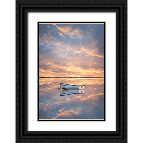 Alone Black Ornate Wood Framed Art Print with Double Matting by Lindsten, Christian