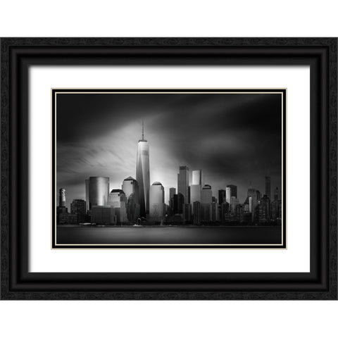 Rise II Black Ornate Wood Framed Art Print with Double Matting by InTheMoment