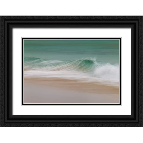 Wave Black Ornate Wood Framed Art Print with Double Matting by Cavallo, Rico