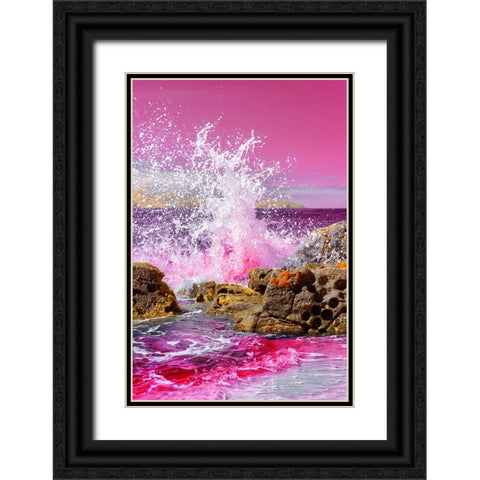 La Mer Black Ornate Wood Framed Art Print with Double Matting by Meneghelli, Glauco