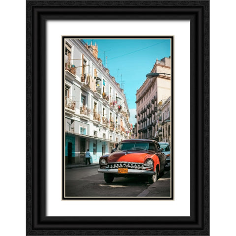 Old Havana 7 Black Ornate Wood Framed Art Print with Double Matting by Yakovlev, Alexander
