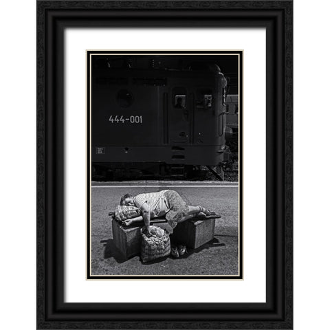 Untitled Black Ornate Wood Framed Art Print with Double Matting by Djaniru