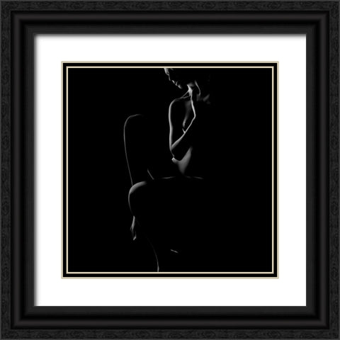 Light A Shadow #2 Black Ornate Wood Framed Art Print with Double Matting by Cloud, Mountain