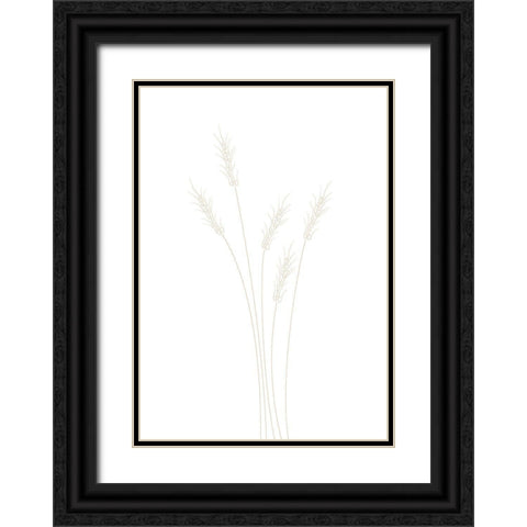 Wheat Grass Black Ornate Wood Framed Art Print with Double Matting by 1x Studio II