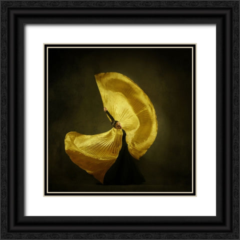 The Girl A Dance Black Ornate Wood Framed Art Print with Double Matting by Hasheminasab, Moein