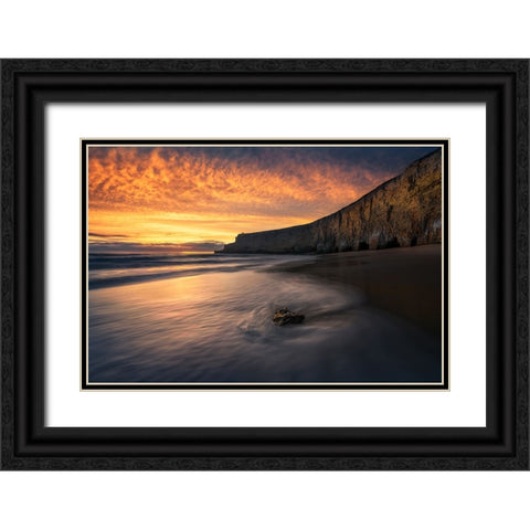Love Is On The Way Black Ornate Wood Framed Art Print with Double Matting by Ning, Aidong
