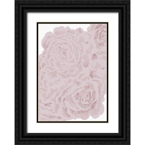 Bed of Roses Black Ornate Wood Framed Art Print with Double Matting by 1x Studio II