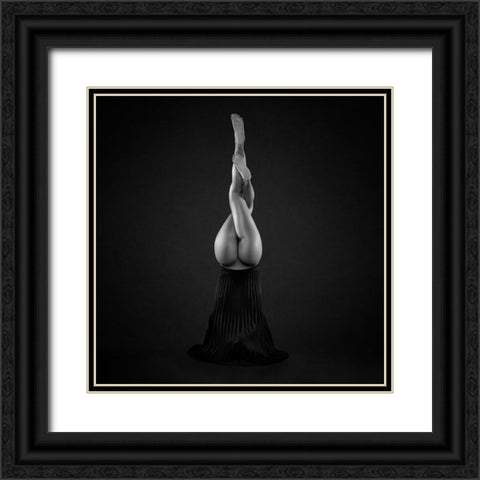 Yogin Black Ornate Wood Framed Art Print with Double Matting by Paule, Tomas