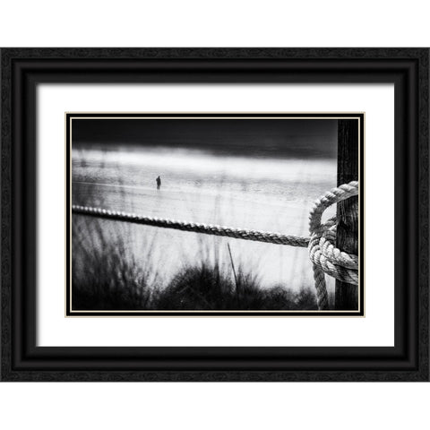 Fixed Black Ornate Wood Framed Art Print with Double Matting by Tanzer, Ina