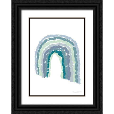 Rainbow Blues Black Ornate Wood Framed Art Print with Double Matting by 1x Studio II