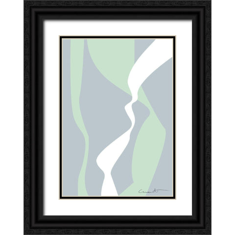 Wavy Tracks Black Ornate Wood Framed Art Print with Double Matting by 1x Studio II