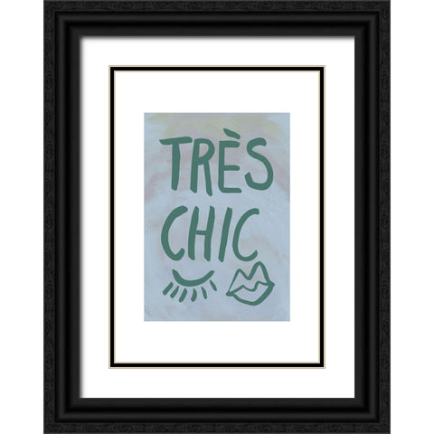 TrAus Chic Blue Frame Black Ornate Wood Framed Art Print with Double Matting by 1x Studio