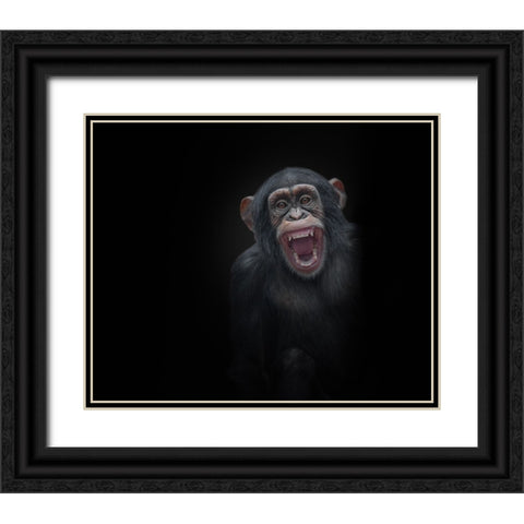 Teeth Black Ornate Wood Framed Art Print with Double Matting by Kamera