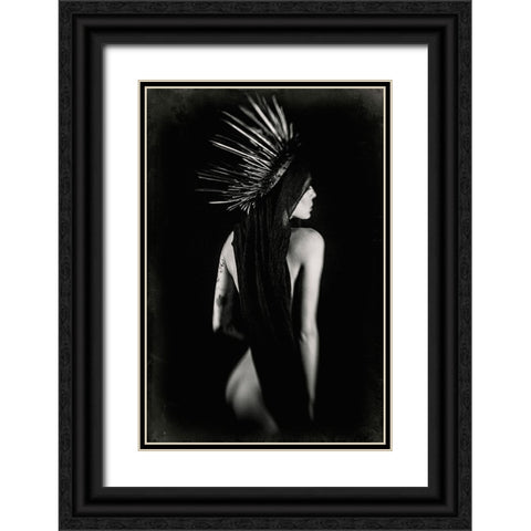Agora - Homage To Hypatia Black Ornate Wood Framed Art Print with Double Matting by Bousca, Bogdan