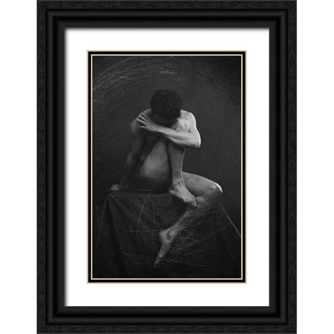 Hide Black Ornate Wood Framed Art Print with Double Matting by Vidmar, Nina