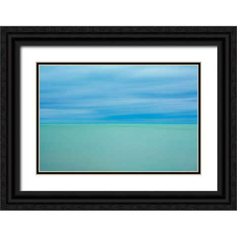 Calm Waters Black Ornate Wood Framed Art Print with Double Matting by Merritt, Susan