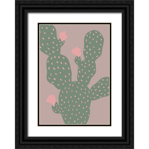 Green Cactus Black Ornate Wood Framed Art Print with Double Matting by 1x Studio