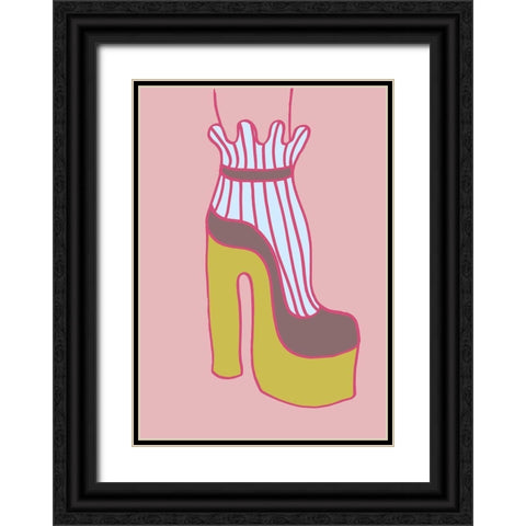 Yellow Heel 02 Black Ornate Wood Framed Art Print with Double Matting by 1x Studio